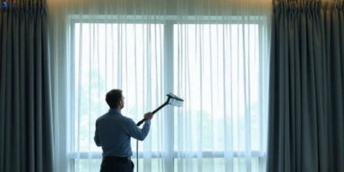 Commercial curtain steam cleaning service denistone-nsw hotels offices