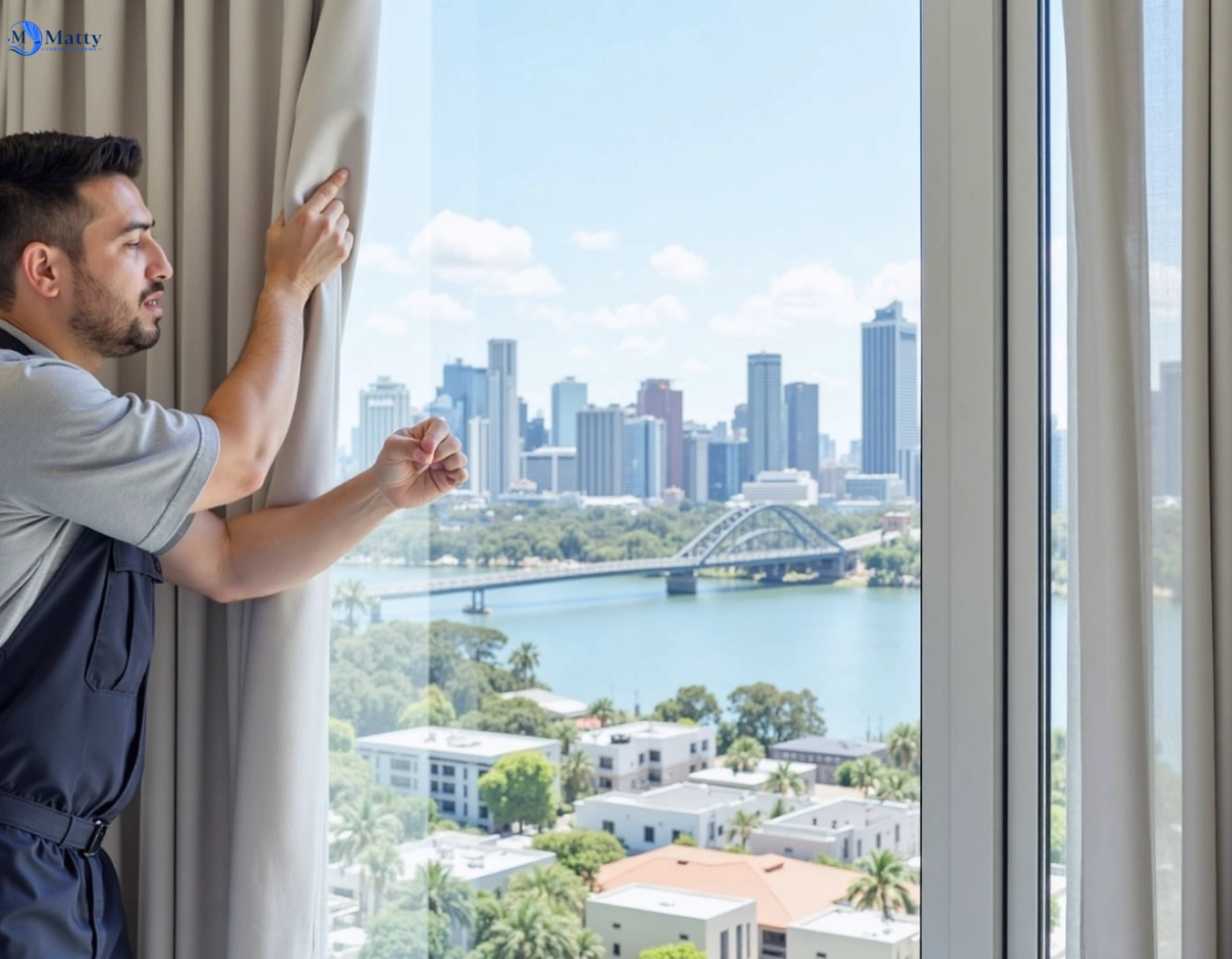Professional curtain steam cleaning service denistone-nsw QLD by Matty Curtain Cleaning